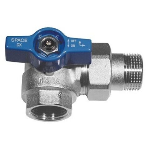 VALVOLA A SFERA SQUADRA PER COLLETTORI MANIGLIA BLU 1" sx EFFEBI