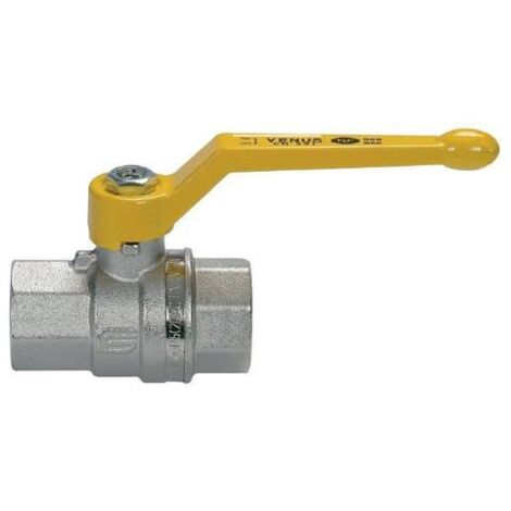 Valvola a sfera VENUS FF con leva alluminio gialla 3/4" 1001G205