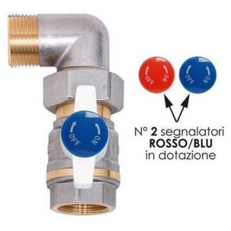 VALVOLA A SQUADRA PER COLLETTORI MF 3/4" MF