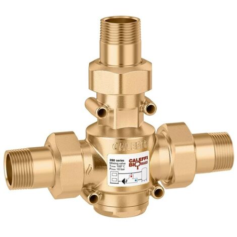 Valvola anticondensa con controllo termostatico della temperatura. Attacco 1 1/4"M, 60°C Caleffi 280076  1 1/4"M