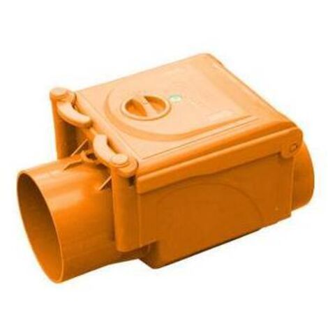 Valvola antiriflusso in PVC arancio RAL 2003 ad incollaggio.(DianFlex) Misura: Diam. 110