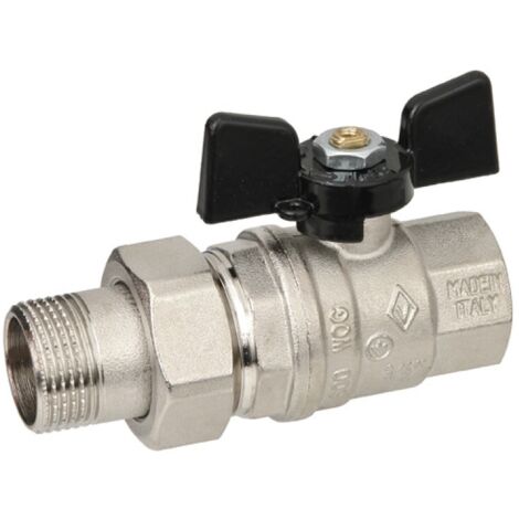 VALVOLA ARRESTO A SFERA IN OTTONE CON FARFALLA A BOCCHETTONE 11/4"   VALVOSANITARIA BUGATTI S.P.A.