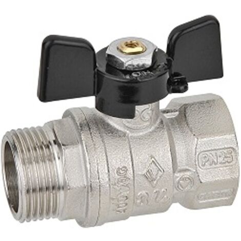 Valvola arresto leva a farfalla da 3/4" maschio/femmina BUGATTI