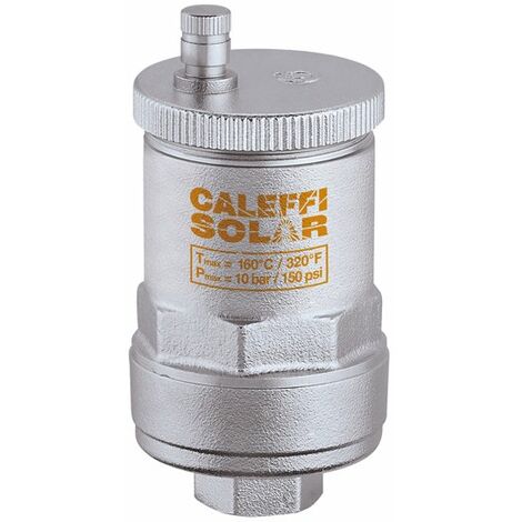 Valvola automatica di sfogo aria per impianti solari DISCALAIR® Caleffi 251004  1/2”