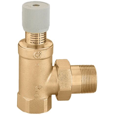 Valvola by pass differenziale 3/4" per pompe di calore caldaie in ottone