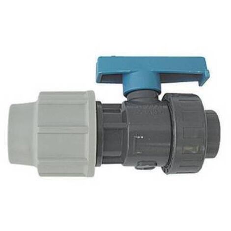 VALVOLA CON UN ATT. A COMPRESSIONE E UNO FILETTATO F.PLASSON 1" x 32