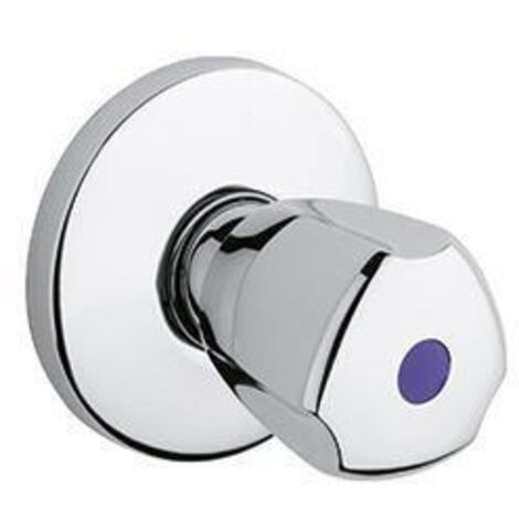 Valvola da incasso standard fredda/calda con manico Terralux in zama regolabile, con prolunga, Chr