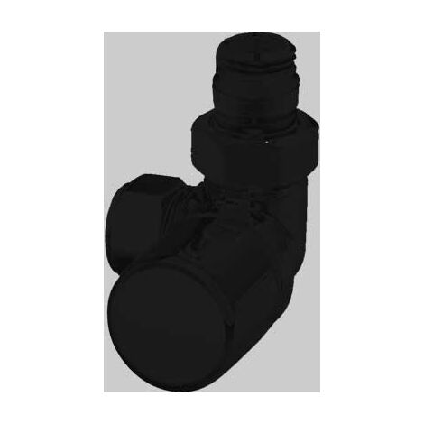 VALVOLA D'ARREDO AD ANGOLO TERMOSTATIZZABILE DX HIGH STYLE B  Nero Opaco 1/2 x 2419     ARTECLIMA