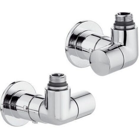 VALVOLA + DETENTORE A SQUADRA SX TERMOSTATIZZABILE CROMO 1/2 - sx CALEFFI