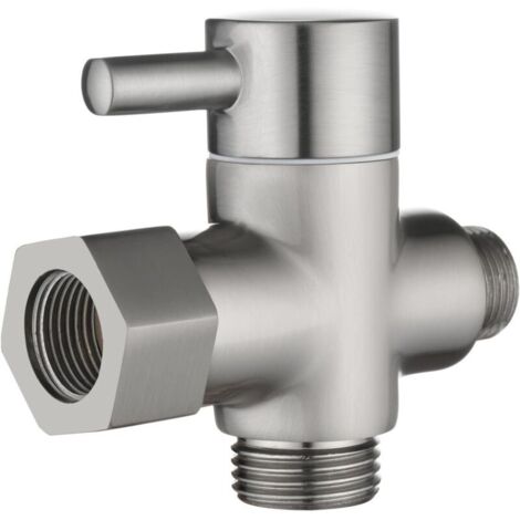 Valvola deviatrice a 3 vie in ottone con adattatore da 3/8” per la linea dell'acqua del WC.