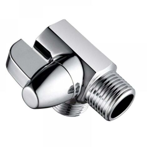 Valvola deviatrice per doccia a 3 vie in ottone cromato, valvola adattatore a T G1/2" per montaggio su braccio doccia
