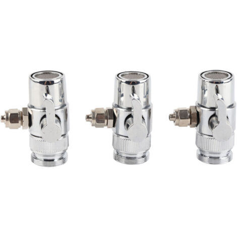 Valvola deviatrice per rubinetto del lavandino G1/4, resistente alle alte temperature, adattatore universale per rubinetto del lavandino, 3 pezzi