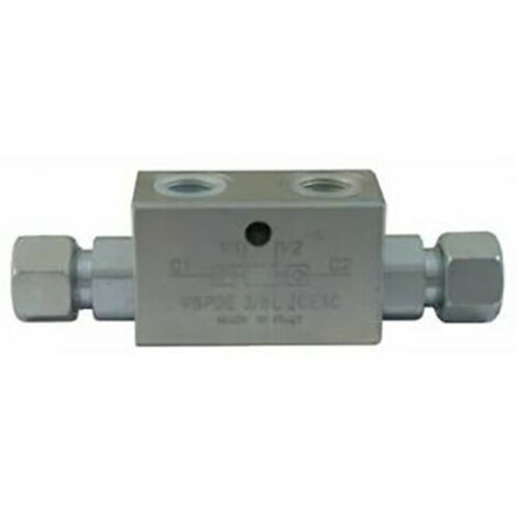 VALVOLA DI BLOCCO 3/8" DOPPIO EFFETTO IN LINEA 134 MM Ø 12 (35366)