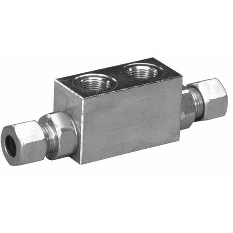 Valvola di blocco doppio effetto da 1/4" con attacchi 12l