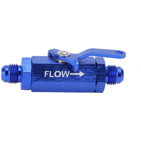 Valvola di intercettazione del carburante per auto, controllo del flusso Y972-6AN per tubo carburante AN6 (blu)