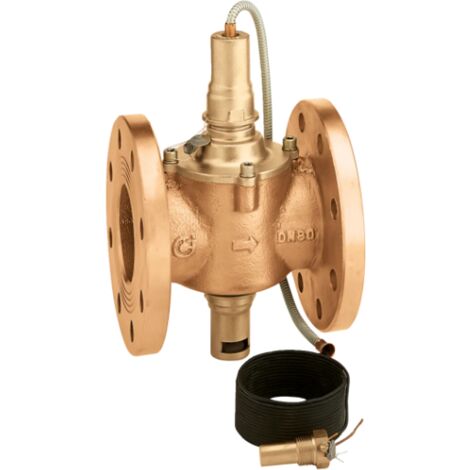 Valvola di intercettazione del combustibile per impieghi ad alte pressioni. DN 65, capillare 5 m. Caleffi 541610  65 - 98 °C