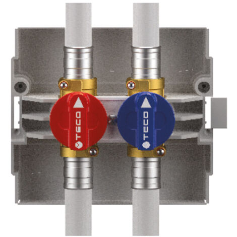 VALVOLA DI INTERCETTAZIONE DOPPIA DA INCASSO PREMONTATA PER IMPIANTI SANITARI MODELLO K4.0 1/2   TECO Srl