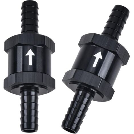 Valvola di non ritorno in linea per carburante (diametro esterno 10 mm, 2 pezzi) 3/8 pollici per benzina e diesel