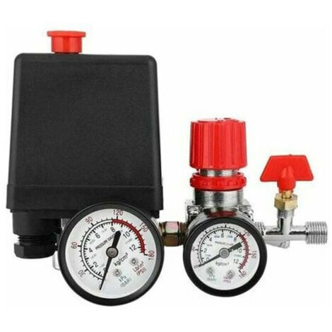Valvola di pressostato del compressore d'aria, pressostato del compressore d'aria con regolatore del manometro..DEBUNS