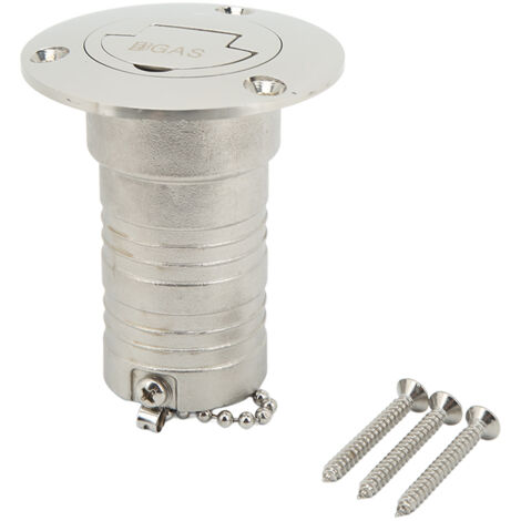 Valvola di riempimento del ponte per barche con tappo senza chiave, in acciaio inox lucidato a specchio, per barche, yacht, roulotte, gas