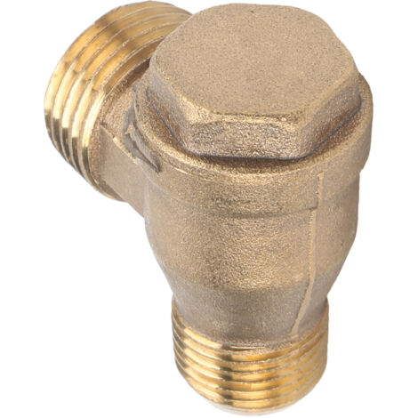 Valvola di ritegno a 2 vie Raccordi di non ritorno filettati per compressore d'aria in ottone 1/2x3/8
