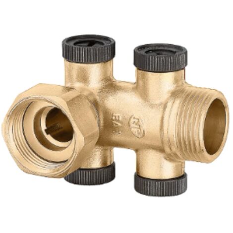 Valvola di ritegno, attacchi a squadra calotta mobile-maschio. Attacco 3/4"F Caleffi 304644  Ottone