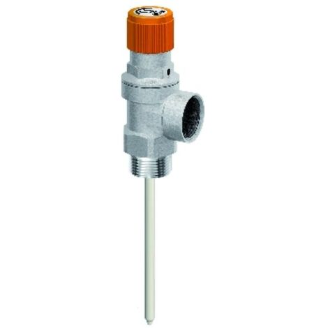 VALVOLA DI SICUREZZA COMBINATA CROMATA PER IMPIANTI SOLARI 10 bar - 1/2Mx1/2F
