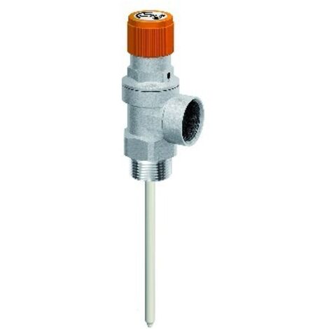 VALVOLA DI SICUREZZA COMBINATA CROMATA PER IMPIANTI SOLARI 6 bar - 3/4Mx3/4F