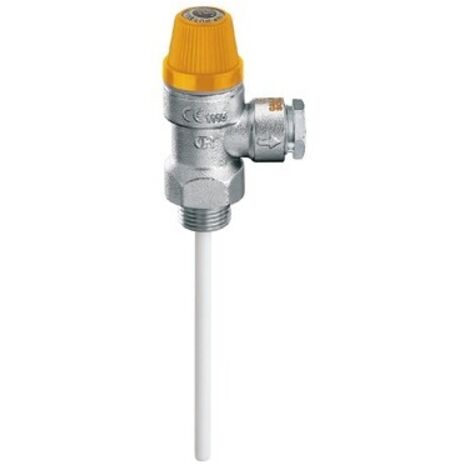 VALVOLA DI SICUREZZA COMBINATA TEMPERATURA E PRESSIONE M 1/2" x Diam. 15 6 bar
