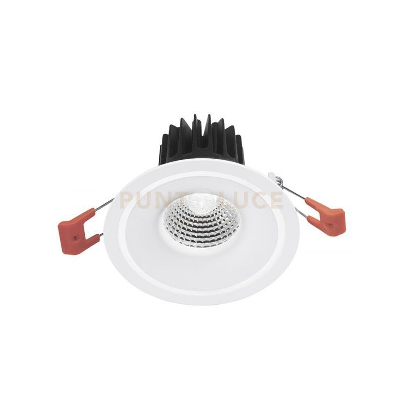 GFA1030N- faretto da incasso in alluminio diffusore trasparente a led 4000K 510LM 8W bianco D.10CM