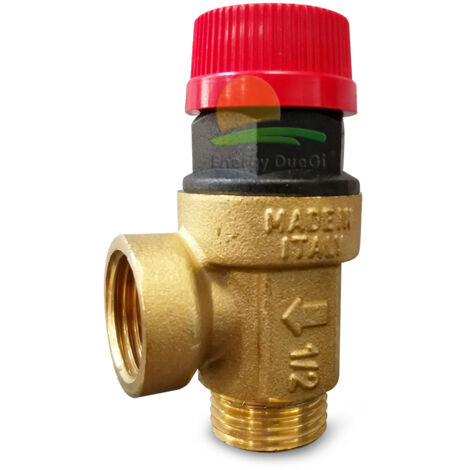 Valvola di sicurezza, limitatrice di pressione a membrana 1/2" MF, 3 BAR