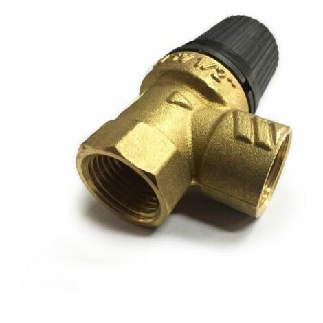 VALVOLA DI SICUREZZA OTTONE MSV 1/2''FF 1,5 WATTS BAR CE1115 FINO A 140° (10342)