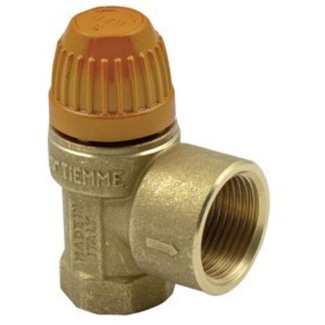 VALVOLA DI SICUREZZA PER SISTEMI SOLARI TERMICI 1/2" x 1/2" 2,5 bar