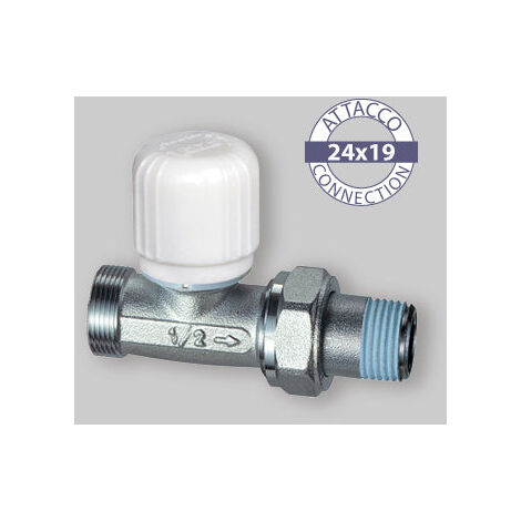 Valvola Diritta Termostatizzabile Per Tubo Rame, Plastica E Multistrato Far 1/2" - 24X19