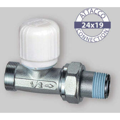 Valvola Diritta Termostatizzabile Per Tubo Rame, Plastica E Multistrato Far 1/2" - 24X19