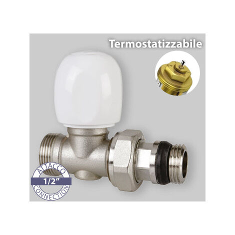 VALVOLA DIRITTA TULIPANO TERMOSTATICA - 1/2 x 1/2