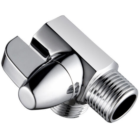 Valvola doccia a 3 vie KZQ cromata, adattatore a T G1/2" per braccio doccia.