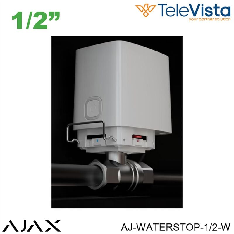 52271 - robinet d'arrêt d'eau sans fil 1/2'. couleur blanche. - Ajax