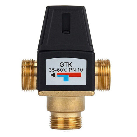 Valvola miscelatrice termostatica a 3 vie in ottone con filettatura maschio DN20 da 3/4" per scaldacqua solare