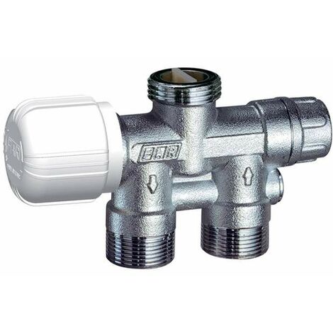 FAR RUBINETTERIE Valvola mono-bitubo termostatizzabile diritta cromata senza codolo e calotta Far 1431 Cromo