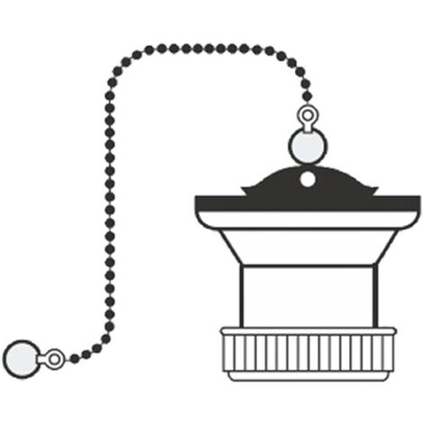 Valvola per lavabo Ø70mm senza catena e con tappo