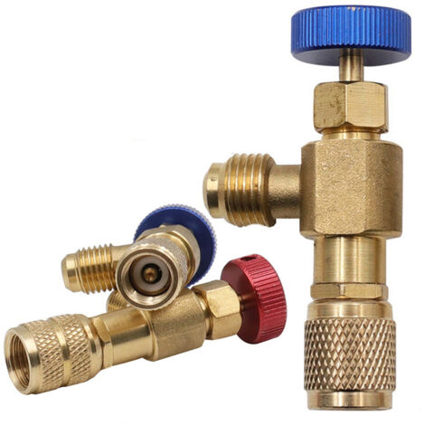 Valvola Rosfix per il riempimento di impianti di refrigerazione con R22, R22 lato inferiore, blu