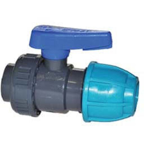 Valvola Sfera A Compressione Monoghiera Filetto Femmina Polipropilene - F 20x1/2"