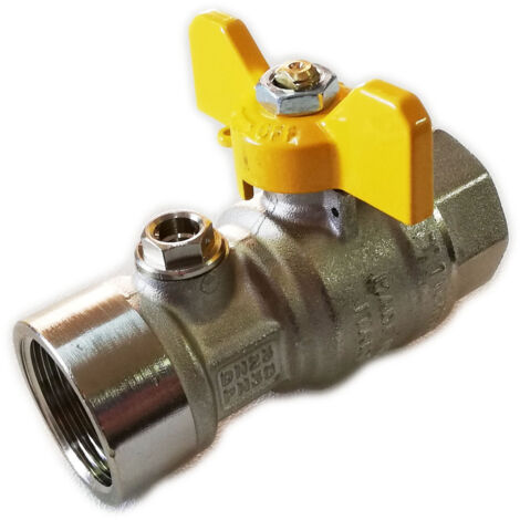 Valvola sfera diritta ff post contatore gas da 3/4''