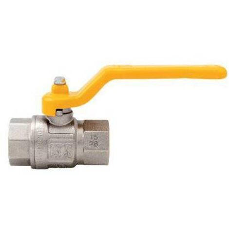 VALVOLA SFERA GAS + LEVA FF LONDON 066 ITAP - OTTONE NICHELATO 1"F - 1 pezzo