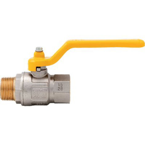 VALVOLA SFERA GAS + LEVA MF LONDON 067 ITAP - OTTONE NICHELATO 1MF- 1 pezzi