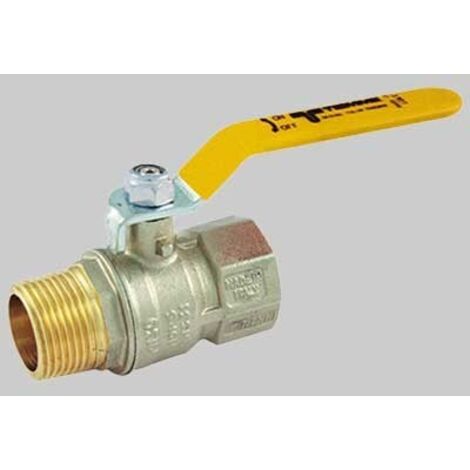 VALVOLA SFERA GAS M/F LEVA ACCIAIO - 1/2 MOP5