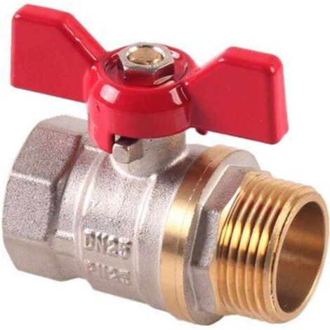 VALVOLA SFERA MF FARFALLA STARS - OTTONE NICHELATO 1"MF - 2 pezzi