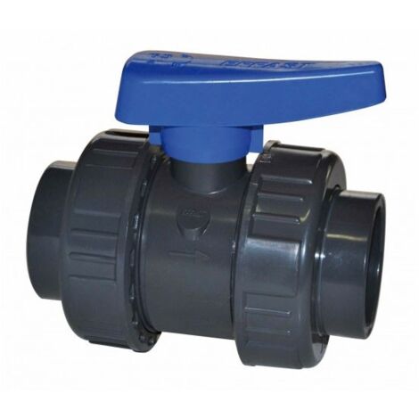 Valvola sfera pvc incasso Bi/ghera 324 alt/press. ø 50 leva blu INPV32450000
