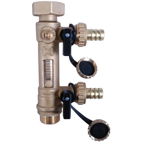 LE SANITAIRE Valvola solare combinata con misura di flusso 3/4’ fm x 1’